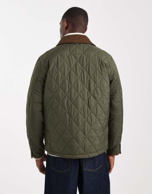 Jack & Jones – Mörkgrön, kviltad jacka med manchesterkrage, 3 av 5