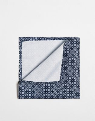 Jack & Jones navy print pocket square hankychief - ASOS Price Checker