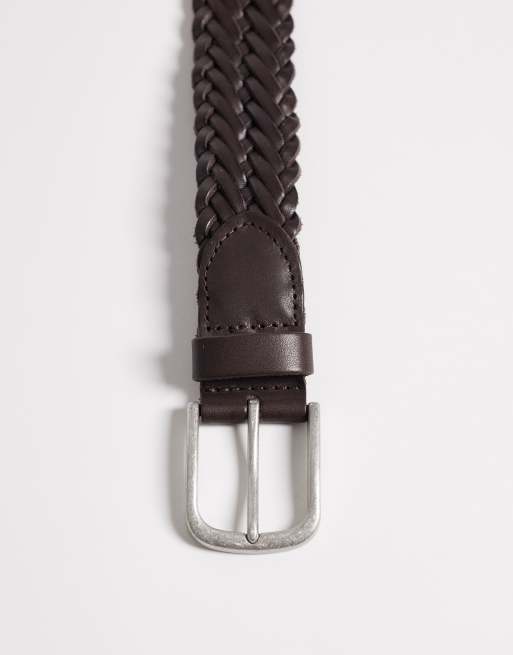 Jack & Jones - Mørkebrunt flettet bælte, 2 af 3
