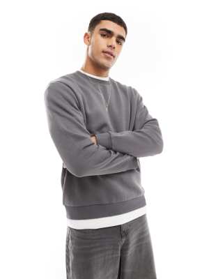 Jack & Jones - Mørkegrå oversized trøje med rund hals - view 1