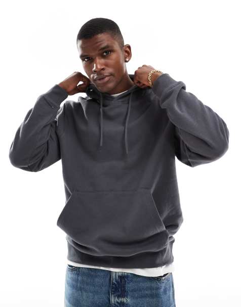 Jack & Jones - Mørkegrå super-oversized hættetrøje - view 1