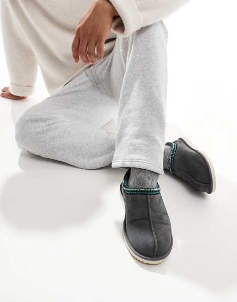 Jack & Jones mule slipper in faux suede in grey - view 1
