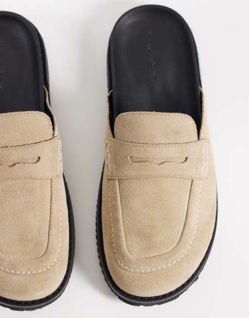 Jack & Jones - Mules style mocassins en daim - Beige, 2 de 4