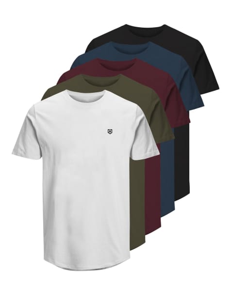 Jack & Jones multipack t-shirts in multi - view 1
