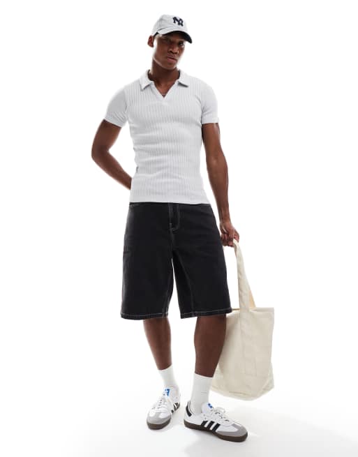 Jack & Jones - Muscle fit polo in grijs, 2 van 4