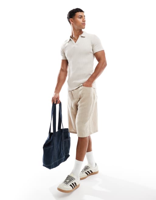 Jack & Jones muscle fit polo shirt in beige, 2 of 4