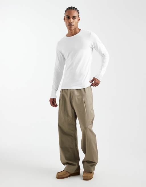 Jack & Jones - Muscle-fit T-shirt met lange mouwen in wit, 2 van 5