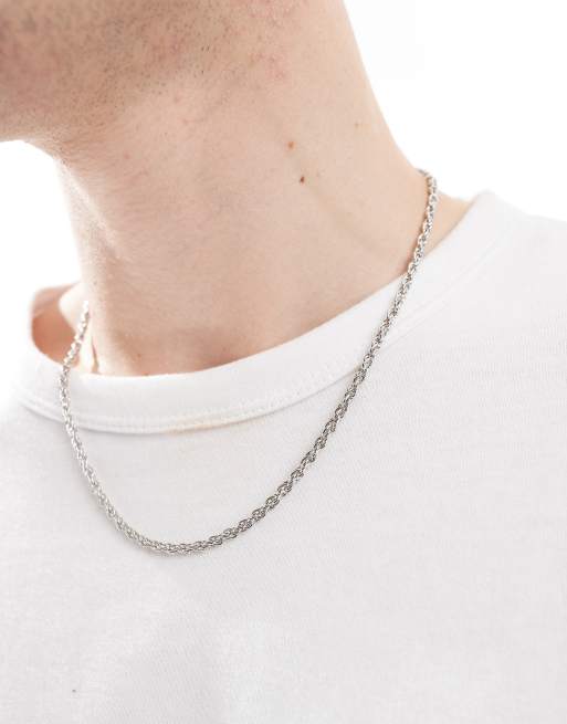 Jack & Jones – Naszyjnik łańcuszkowy w kolorze srebrnym, 4 z 4
