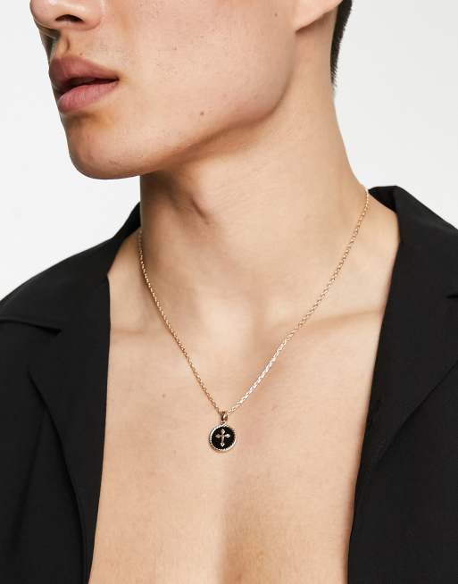 Jack & Jones – Naszyjnik w odcieniu złota z zawieszką w kształcie krzyża