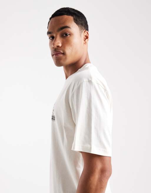 Jack & Jones – Naturvit t-shirt i oversize med "Brake Bros"-tryck, 4 av 5
