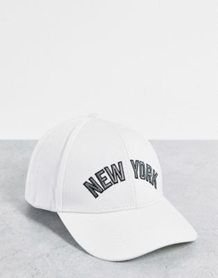 Jack & Jones New York cap in white