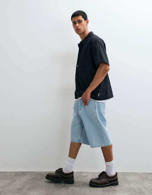 Jack & Jones – Niebieskie jortsy jeansowe baggy , 4 z 5