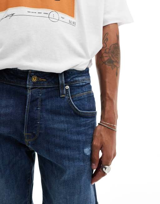 Jack & Jones – Niebieskie szorty jeansowe z przetarciami, 2 z 5