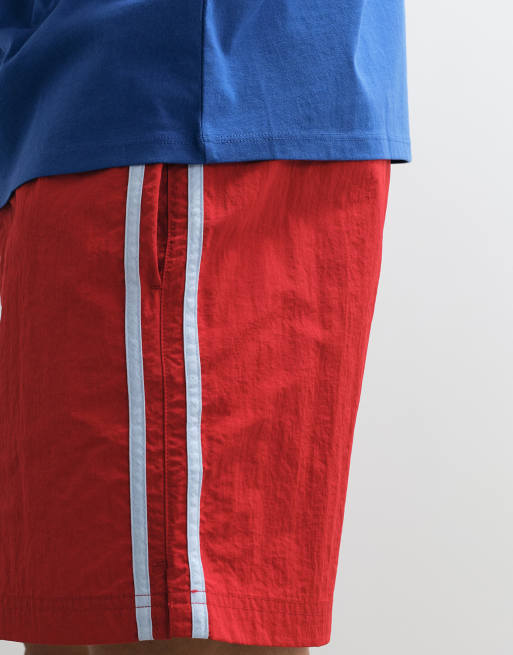 Jack & Jones nylon sport shorts in red, 2 of 9