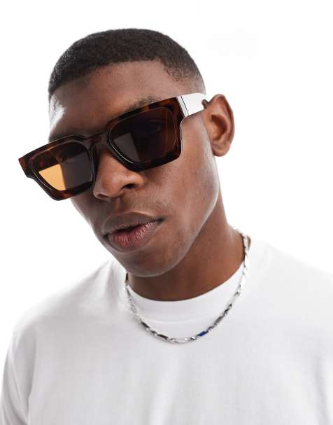 Jack & Jones - Occhiali da sole squadrati marroni - view 1