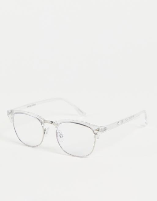 Jack & Jones - Occhiali per luce blu con montatura trasparente