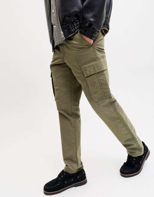 Jack & Jones - Olivengrønne cargobukser, 6 af 7