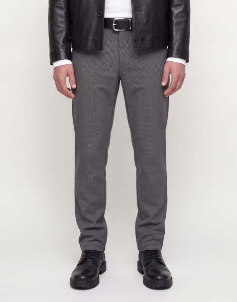 Jack & Jones Ollie mid waist slim-fit broek in grijs - view 1