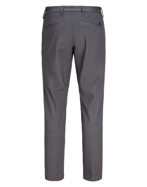 Jack & Jones Ollie mid waist slim fit trousers in grey, 6 of 6