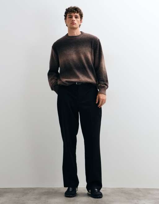 Jack & Jones ombre crew neck sweater in brown and beige, 5 of 5