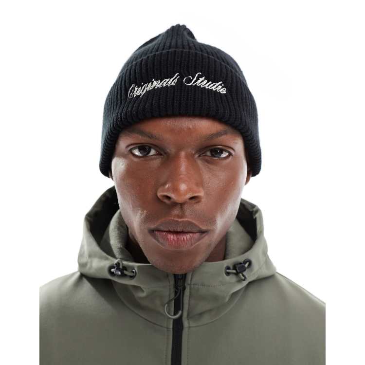 帽子 everyone cotton rib beanie (BLACK) Black Acrylic Mix Chunky Knitted Rib Beanie | In stock! | Fawler
