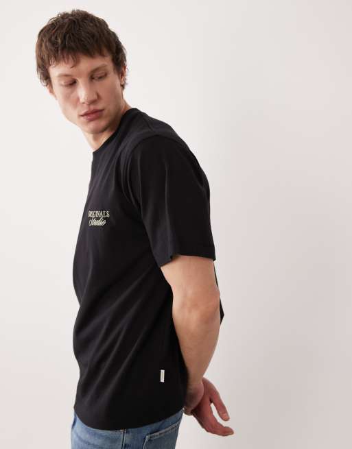 Jack & Jones - Original Studios - T-shirt oversize à inscription au dos - Noir et sauge, 5 de 5