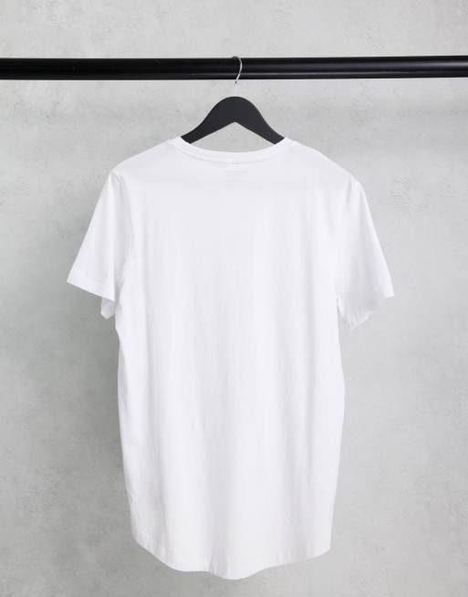 Jack & Jones Originals 3 pack curve longline t-shirt in white/white/black, 2 of 4