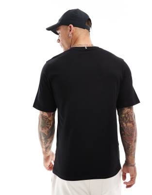 Jack & Jones Originals 3d Logo Print T-shirt In Black