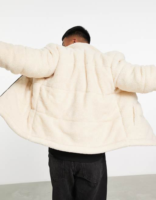 Jack & Jones Originals borg puffer jacket in oatmeal - Exclusive to ASOS, 2 of 4