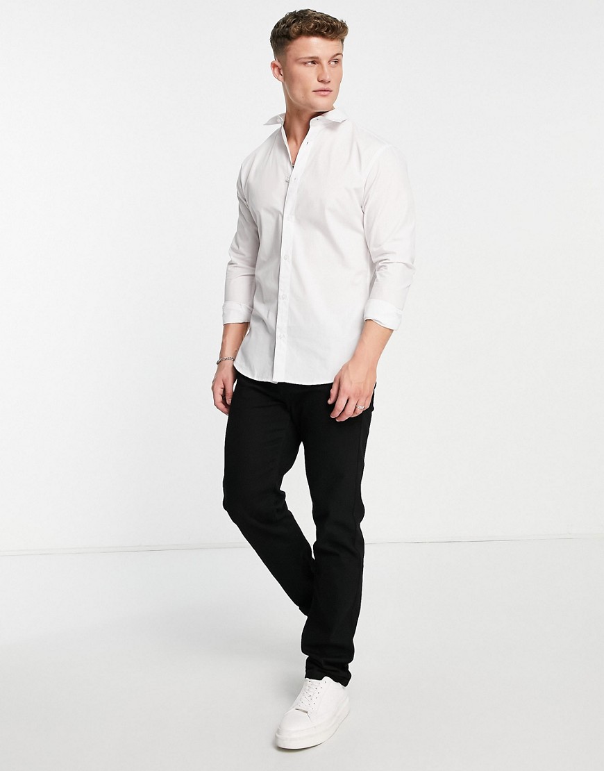 Originals - Camicia a maniche lunghe in cotone stretch bianco - Jack&Jones Camicia donna  - immagine3