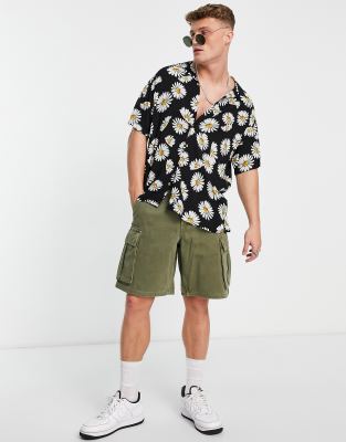 Camicia con rever e stampa di margherite-Nero - Jack&Jones Camicia donna  - immagine2