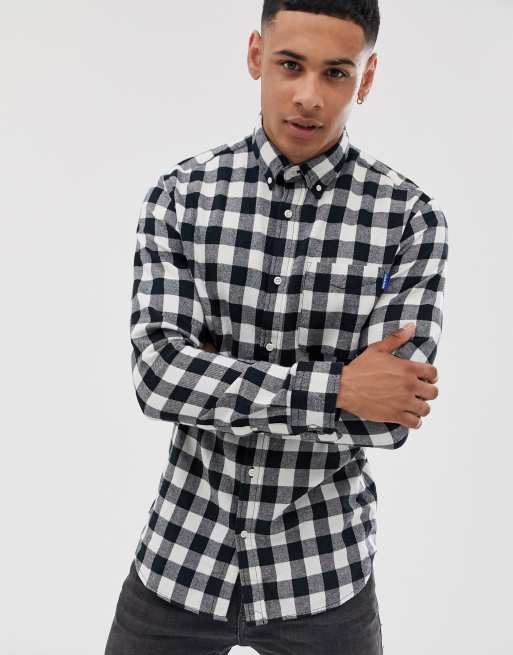 black and white check shirt ladies