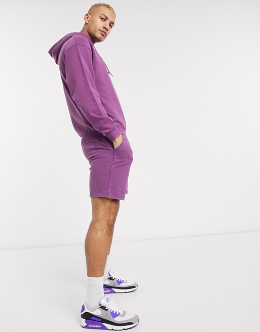 Jack & Jones Originals co-ord jersey shorts in purple