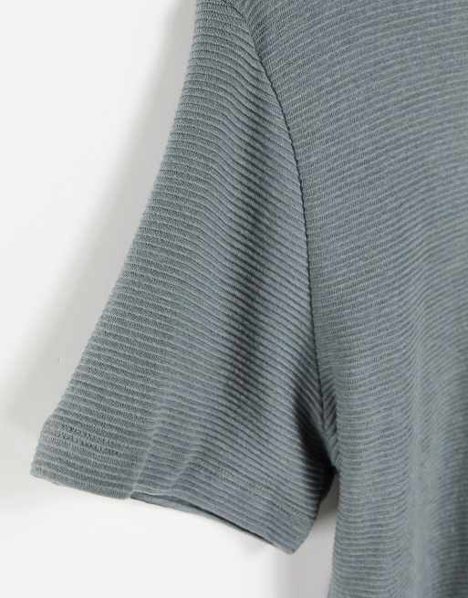 Jack & Jones Originals co-ord textured t-shirt in khaki, 4 of 4