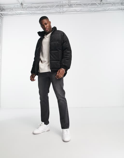 White cord hot sale puffer jacket