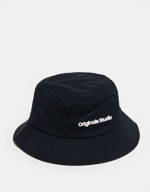 Jack & Jones Originals – Czarny kapelusz typu bucket 