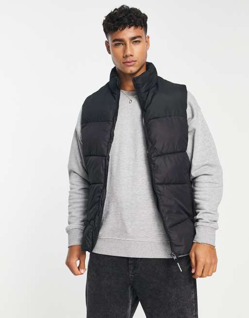 Jack & Jones Originals – Czarny ocieplany bezrękawnik 