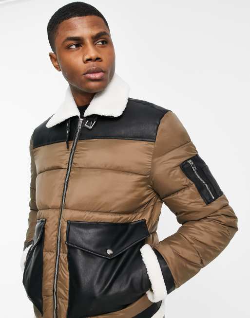 Jack Jones Originals Doudoune avec col aviateur Marron