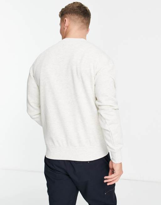 Embroidered Cotton Round-neck Sweatshirt Classic Beige Tommy