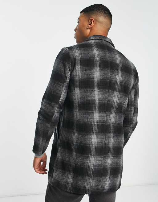 Jack & jones shop originals check overcoat