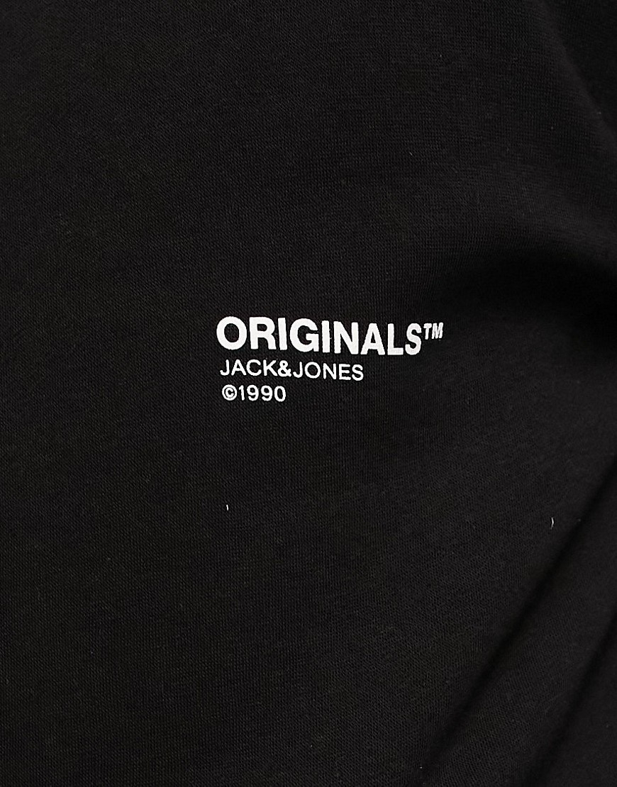 Felpa con cappuccio oversize nera con stampa del logoOriginalssul retro-Black - Jack&Jones Camicia donna  - immagine3