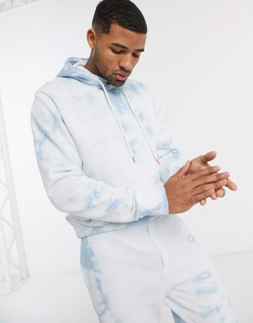 Jack & Jones Originals - Felpa tie-dye blu in coordinato, 2 di 3