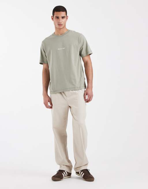 Jack & Jones Originals front logo T-shirt in sage green, 2 of 5