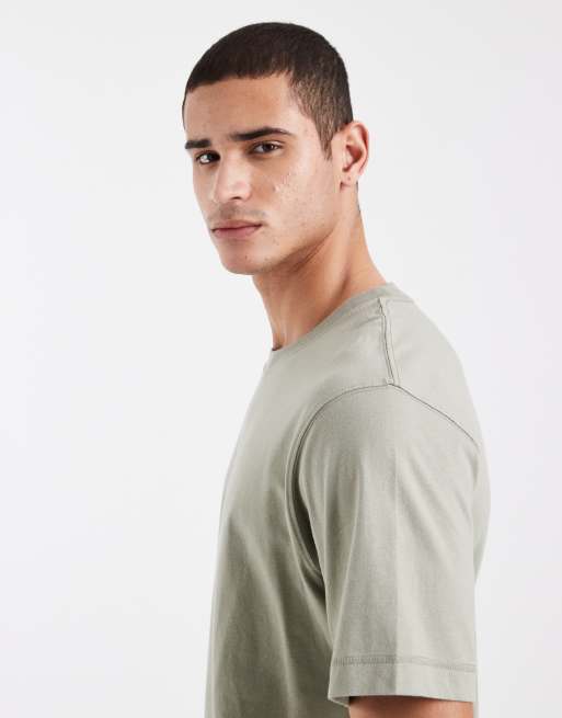 Jack & Jones Originals front logo T-shirt in sage green, 4 of 5