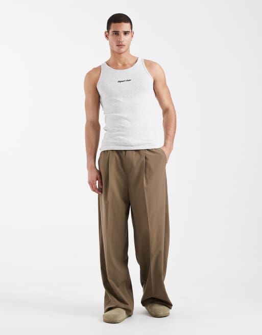 Jack & Jones - Originals - Geribbeld hemdje met logo in grijs, 2 van 5