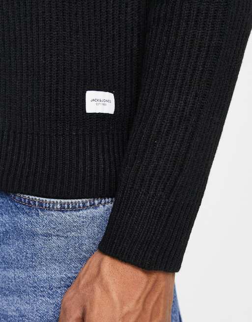 Jack & Jones - Originals - Geribbelde coltrui in zwart , 4 van 4
