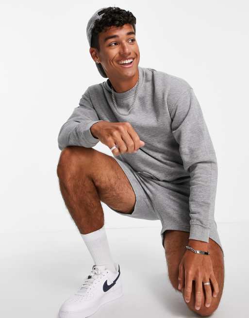 Jack & Jones Originals - Grå sweatshirt med rund hals - Del af sæt