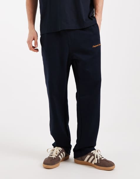 Jack & Jones Originals – Granatowe joggersy z logo - view 1