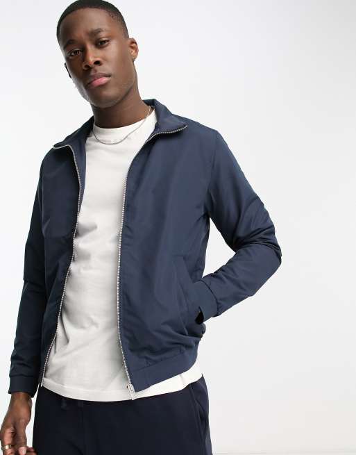 ASOS DESIGN harrington jacket in navy