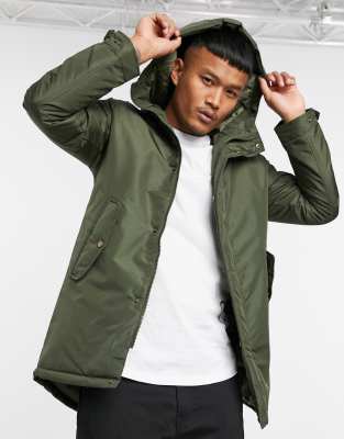 hooded padded parka coat